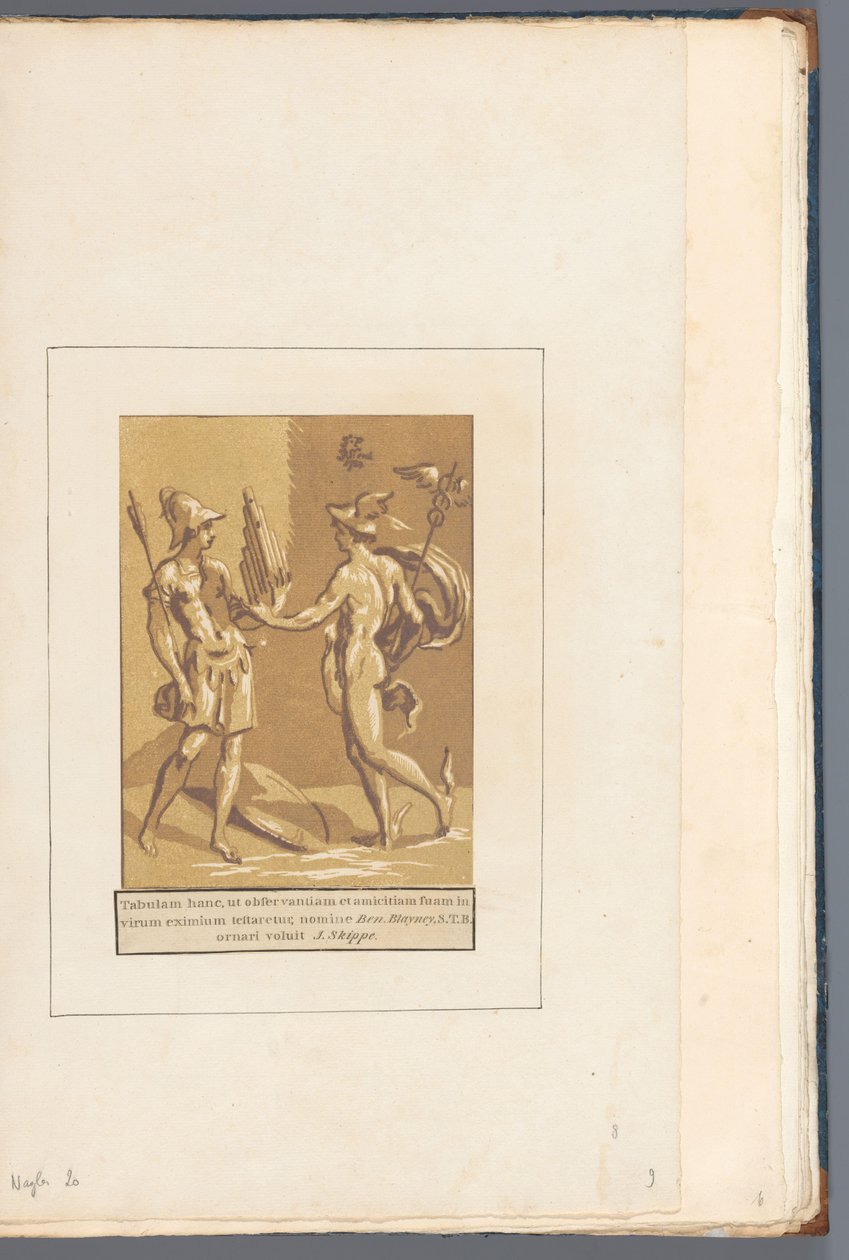 Mercurio dona a Minerva un flauto di Pan da John B. Skippe