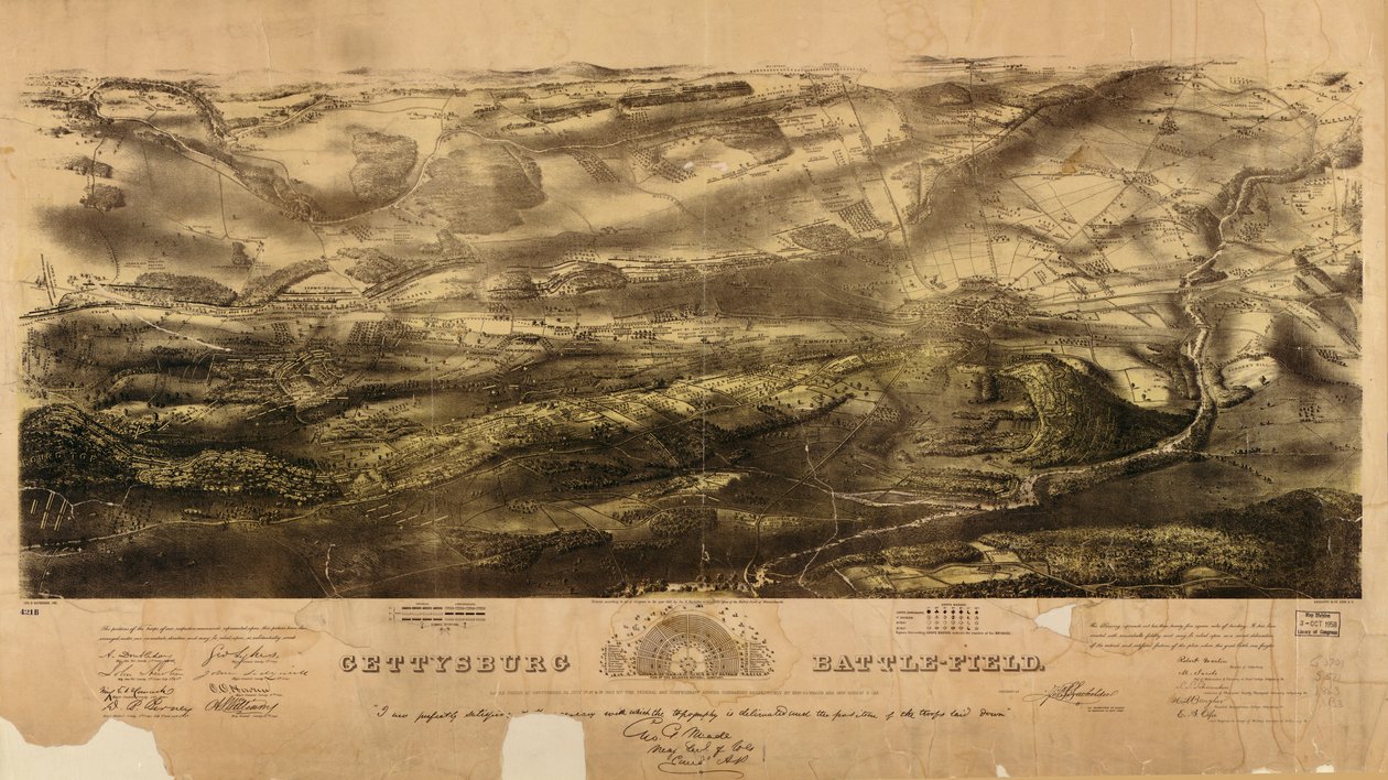 Campo di battaglia di Gettysburg da John Bachelder