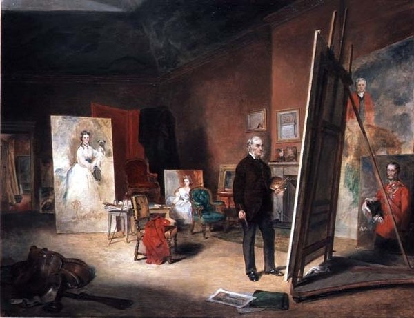 Ritratto di Sir Francis Grant a un cavalletto da John Ballantyne