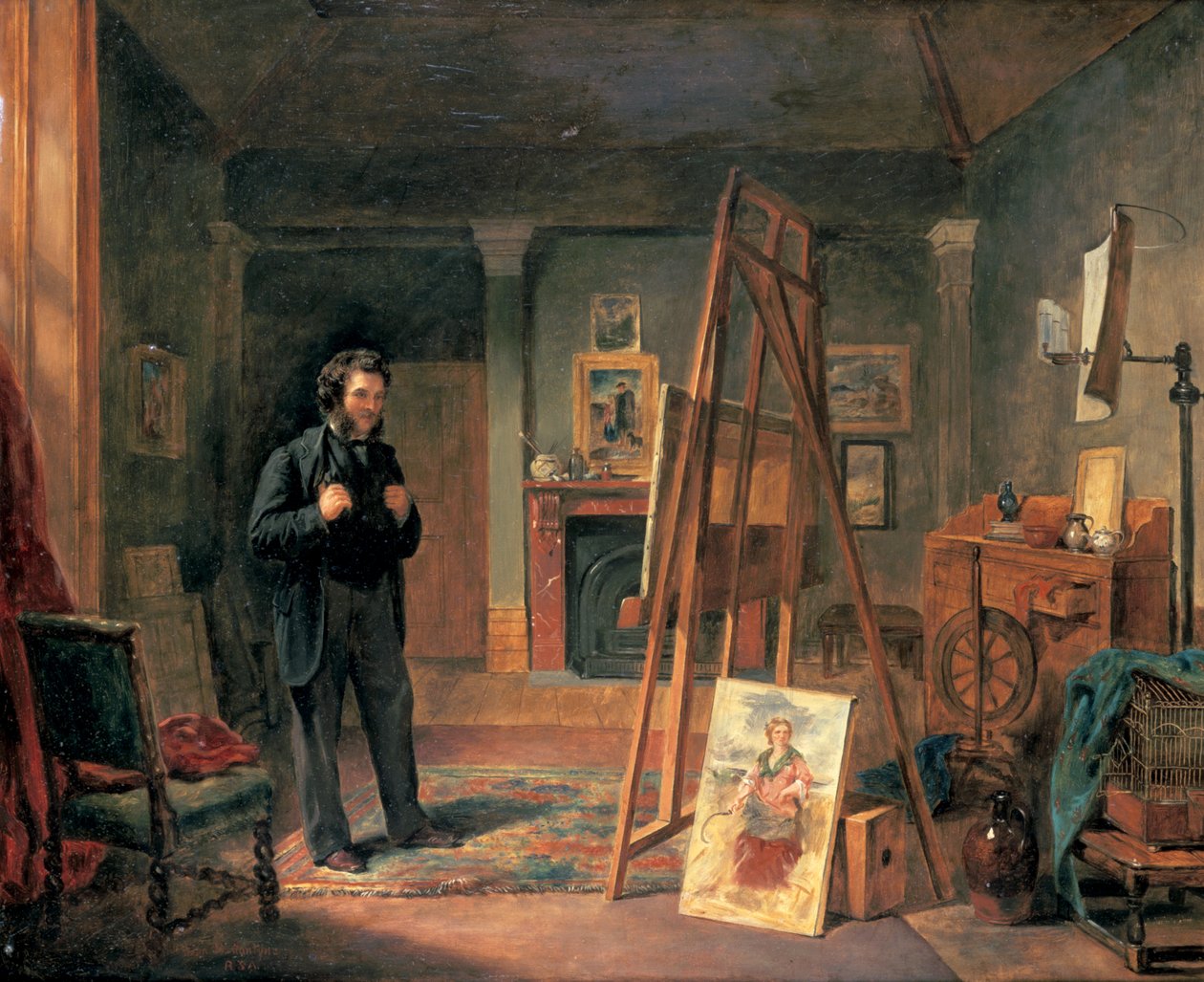 Ritratto di Thomas Faed nel suo studio, XIX secolo da John Ballantyne