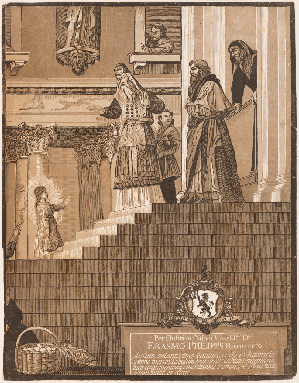 Presentazione della Vergine al Tempio, dopo Tiziano (foglio destro) da John Baptist Jackson