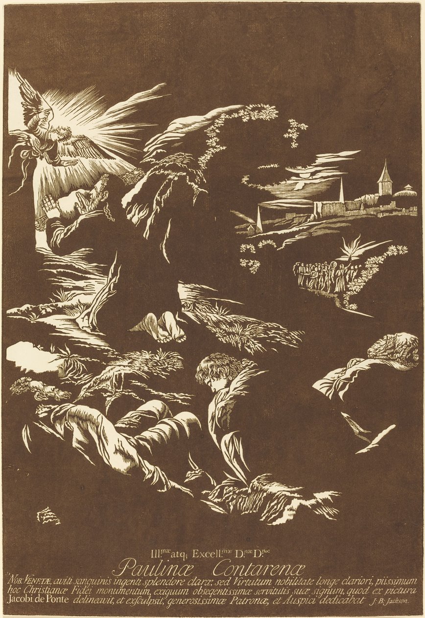 Cristo sul Monte degli Ulivi da John Baptist Jackson after Jacopo Bassano