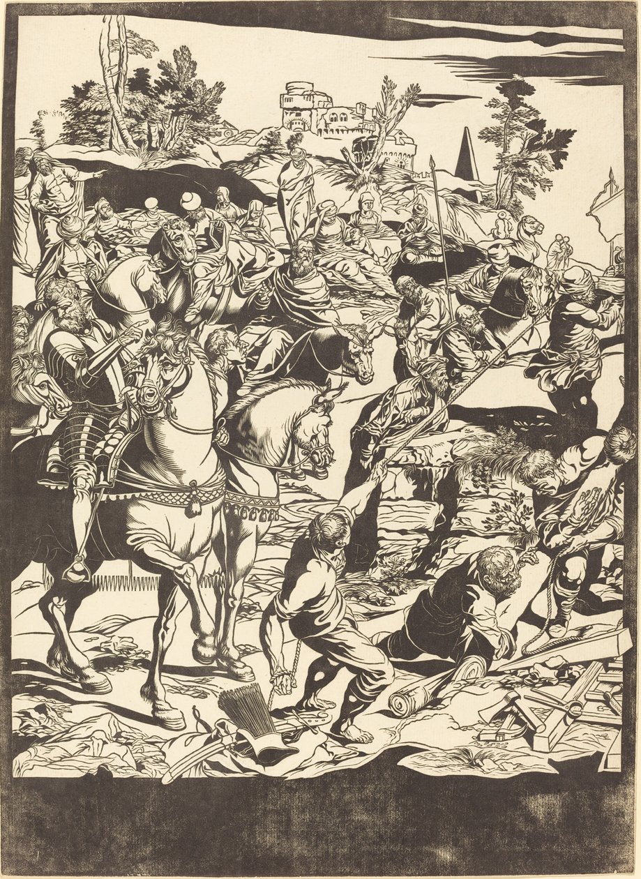 La crocifissione (piatto sinistro) da John Baptist Jackson after Jacopo Tintoretto