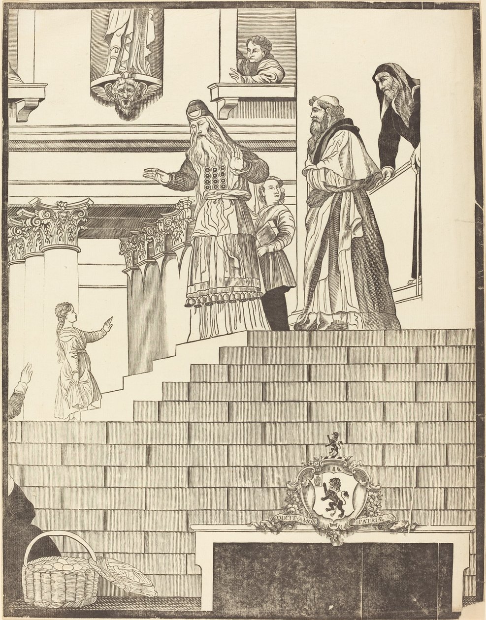 Presentazione della Vergine nel Tempio (piatto destro) da John Baptist Jackson after Titian