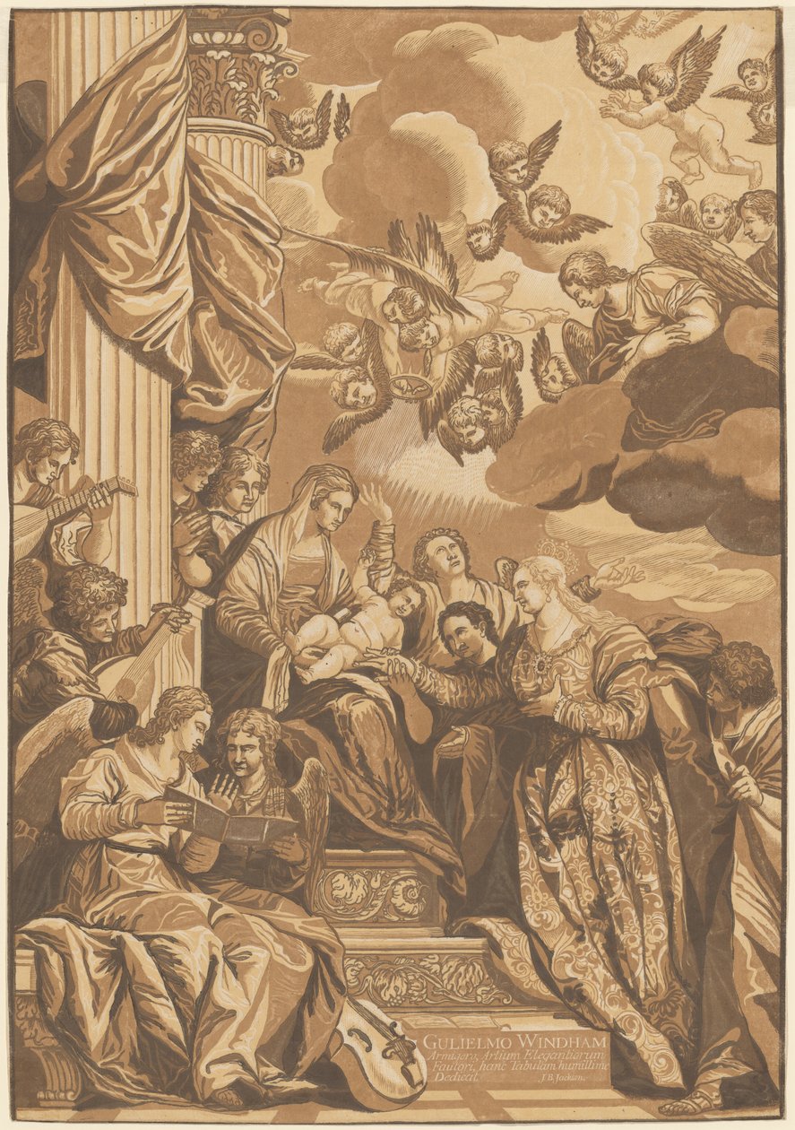 Matrimonio Mistico di Santa Caterina da John Baptist Jackson, after Veronese