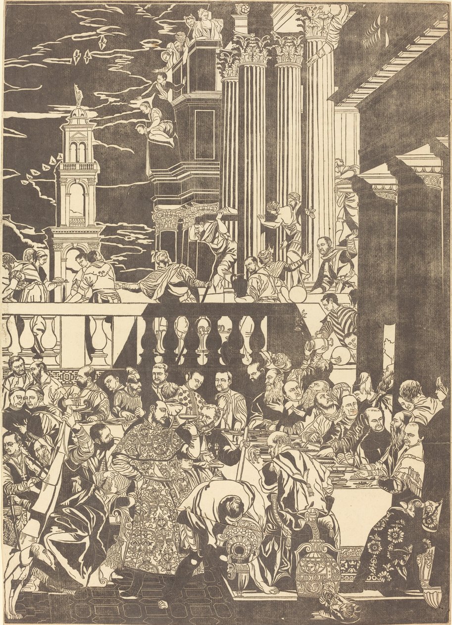 Le nozze di Cana [tavola destra] da John Baptist Jackson after Veronese