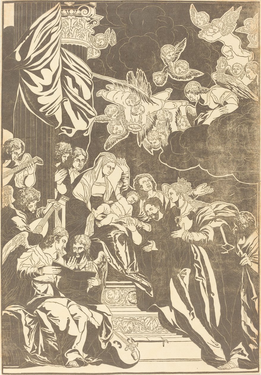 Il matrimonio mistico di Santa Caterina da John Baptist Jackson after Veronese