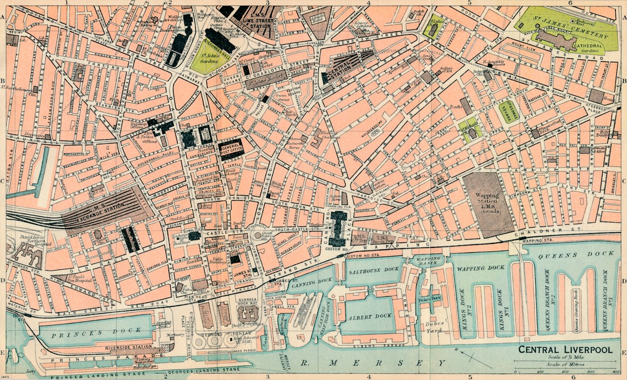 Centro di Liverpool, XX secolo da John Bartholomew