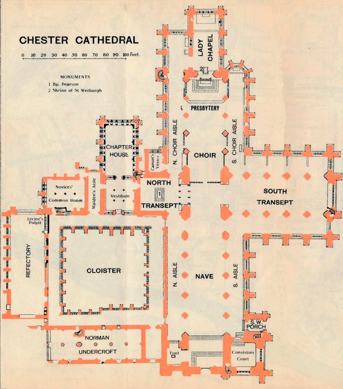 Cattedrale di Chester, XX secolo da John Bartholomew