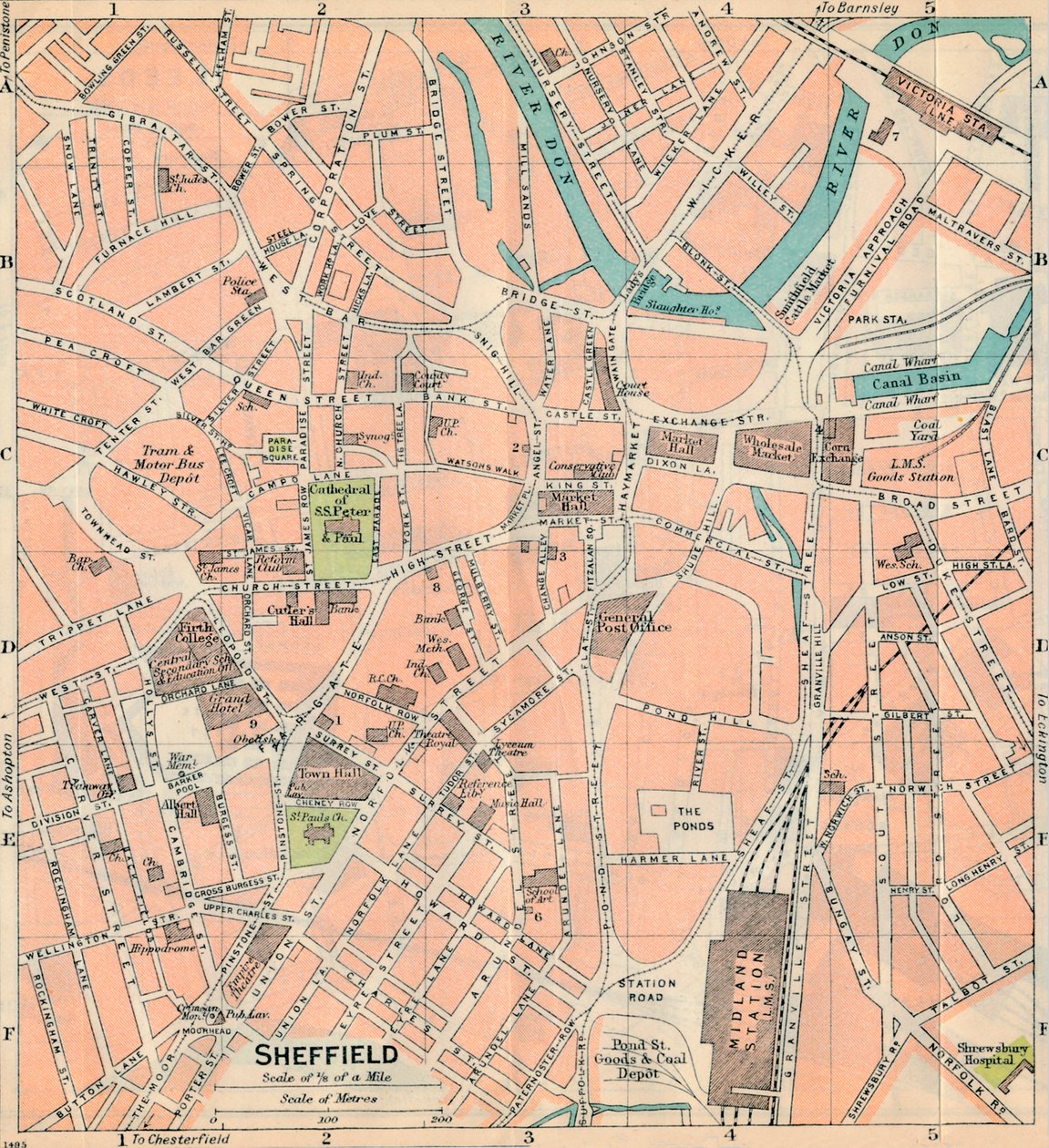 Sheffield, XX secolo da John Bartholomew
