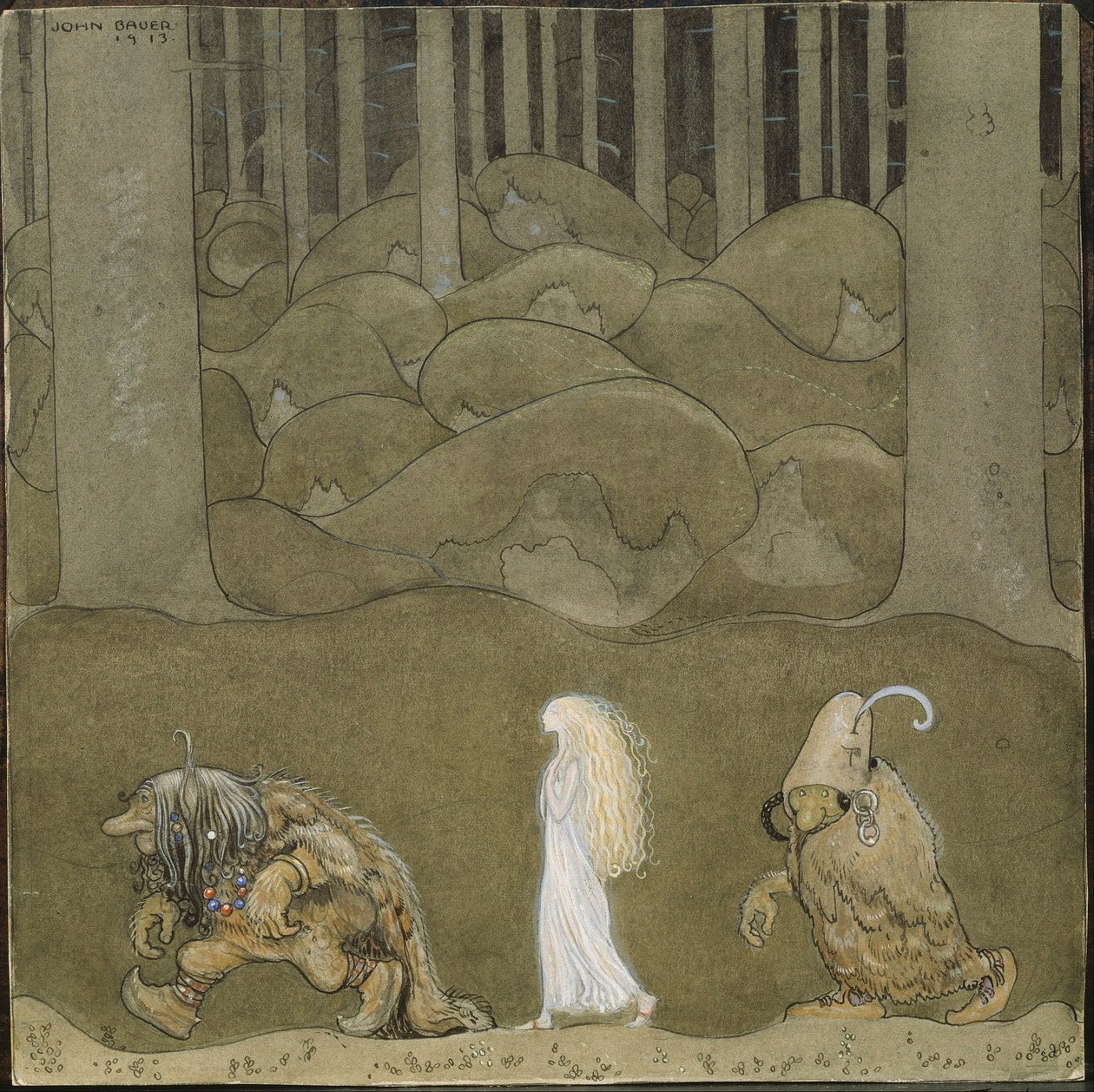 La principessa e i troll da John Bauer