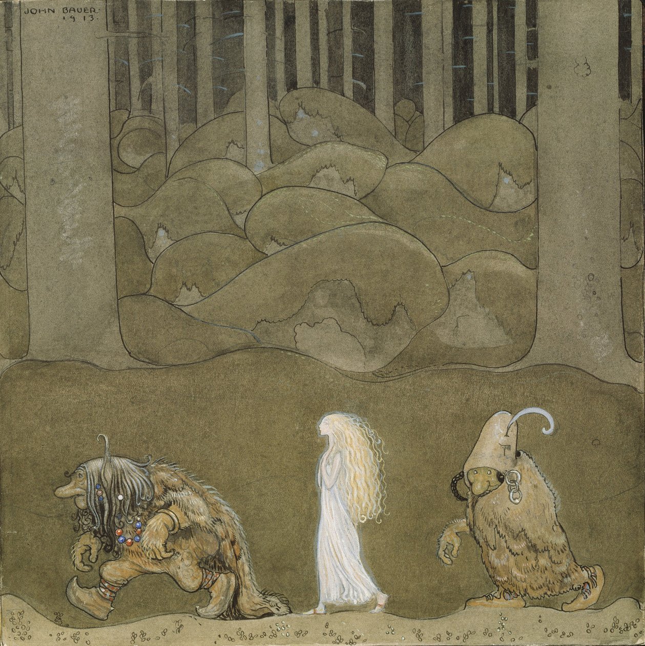 La principessa e i troll da John Bauer