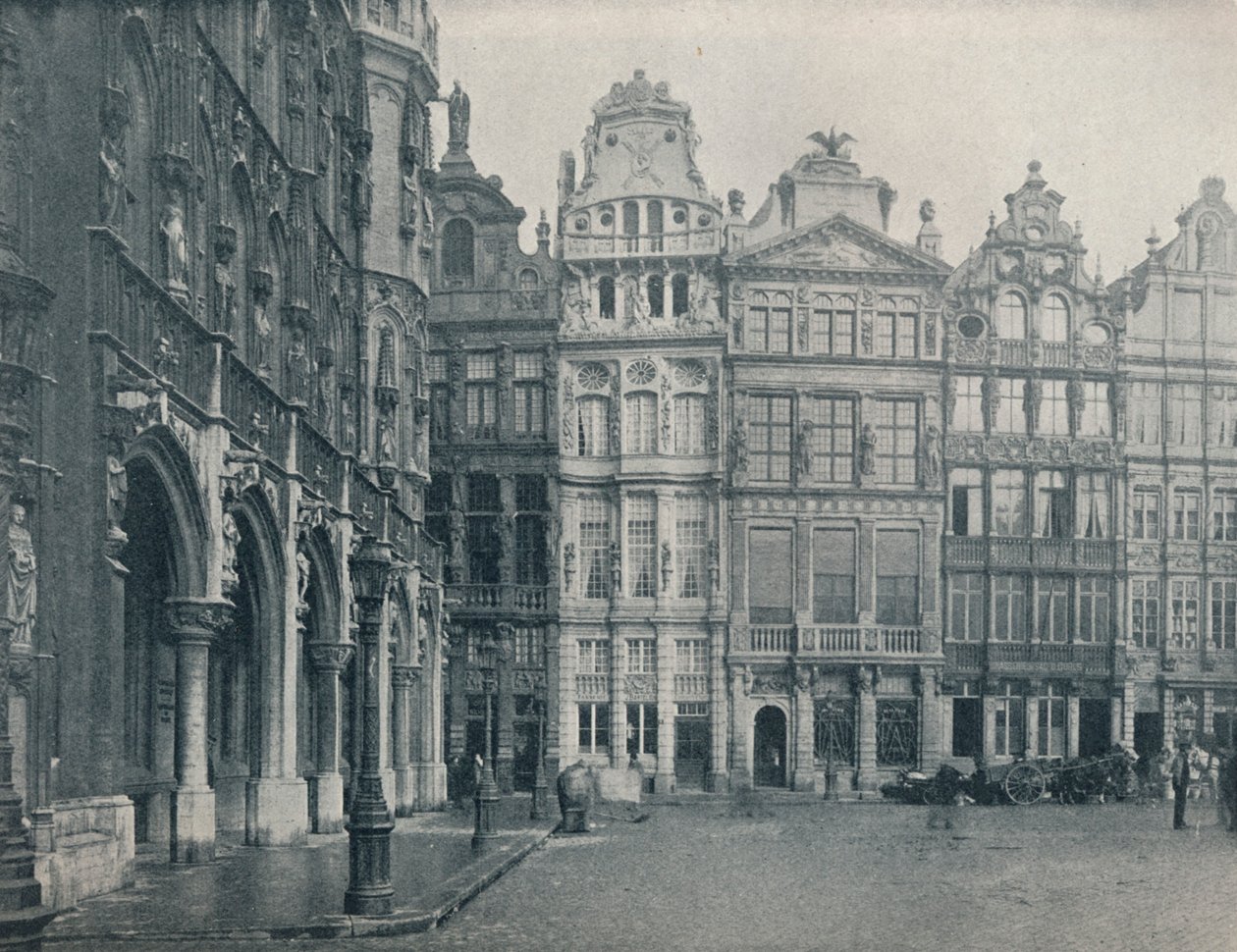 Un angolo della Grand Place, Bruxelles, Belgio, c. 1900 1914-1915 da John Benjamin Stone