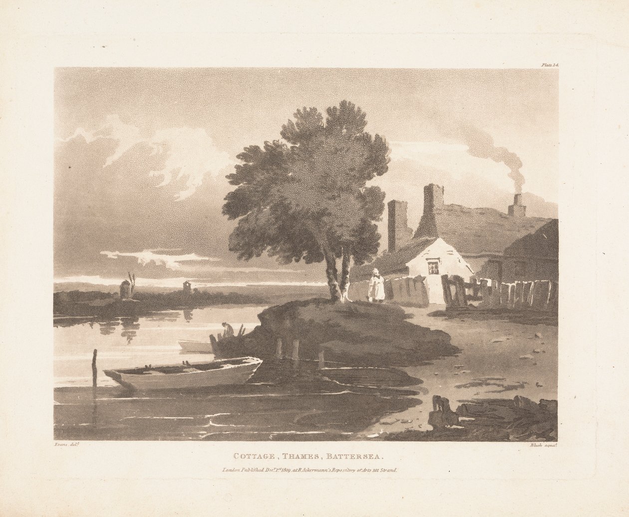 Cottage, Tamigi, Battersea da John Bluck