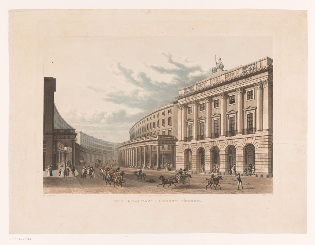 Veduta di Regent Street a Londra da John Bluck