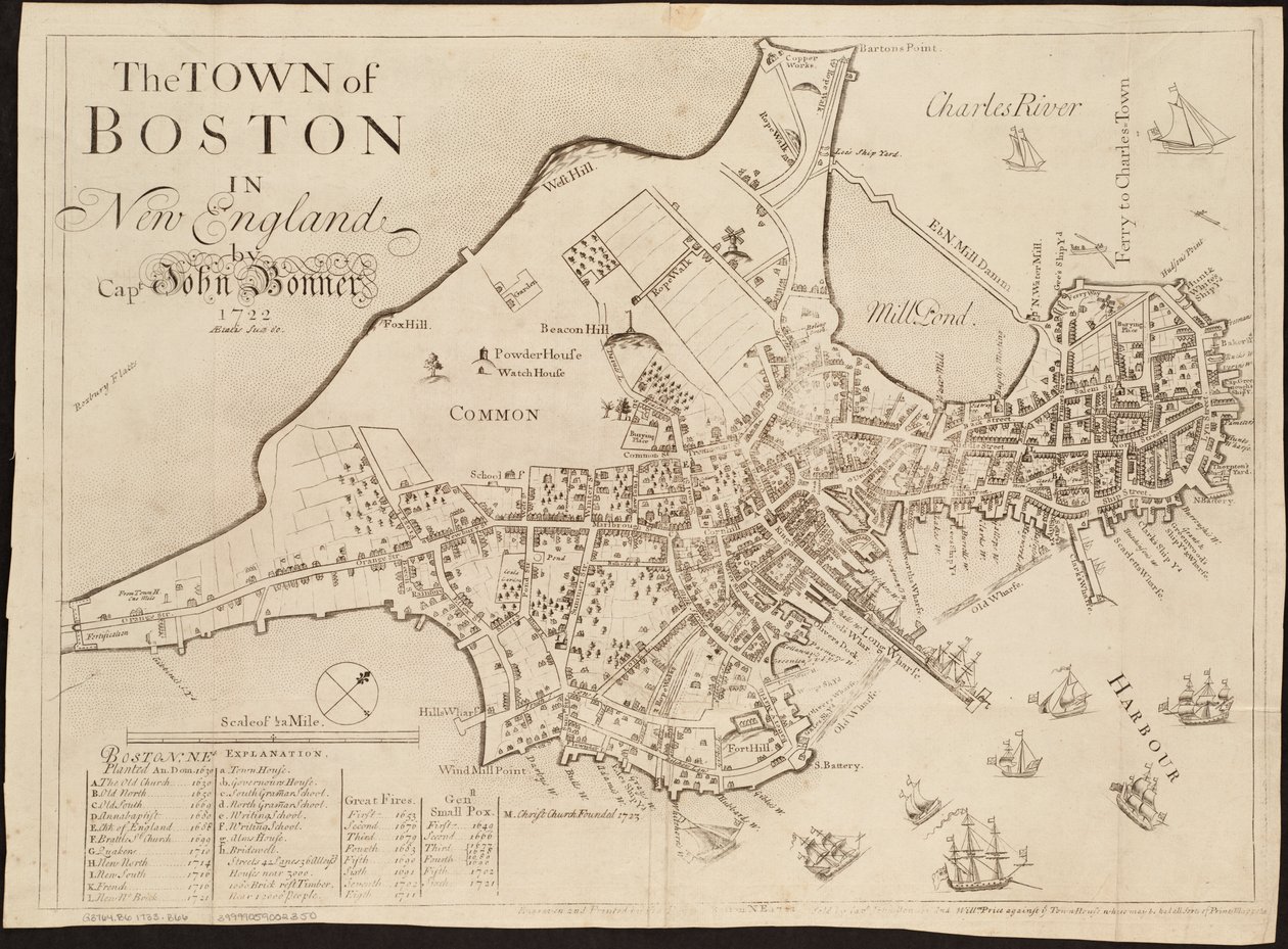 La città di Boston nel New England da John Bonner