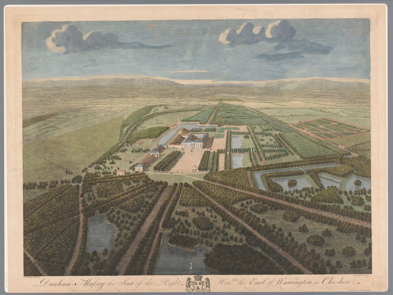 Veduta di Dunham Massey nel Cheshire da John Boydell