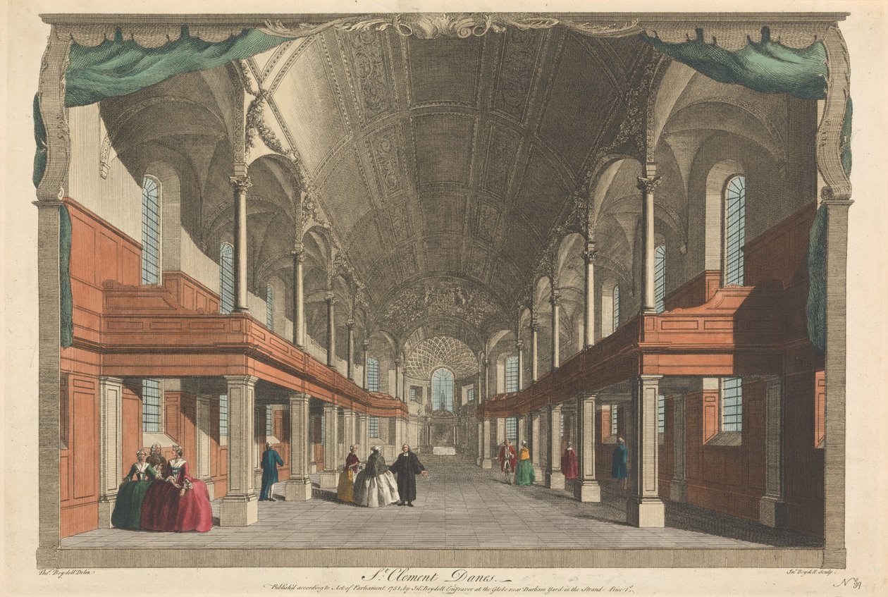 St. Clement Danes da John Boydell