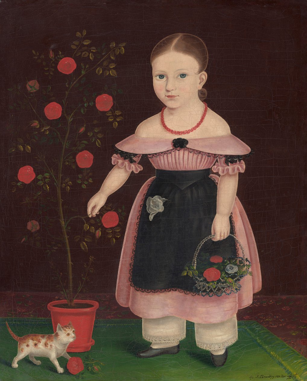 Bambina con la lavanda, 1840 circa (olio su tela) da John Bradley