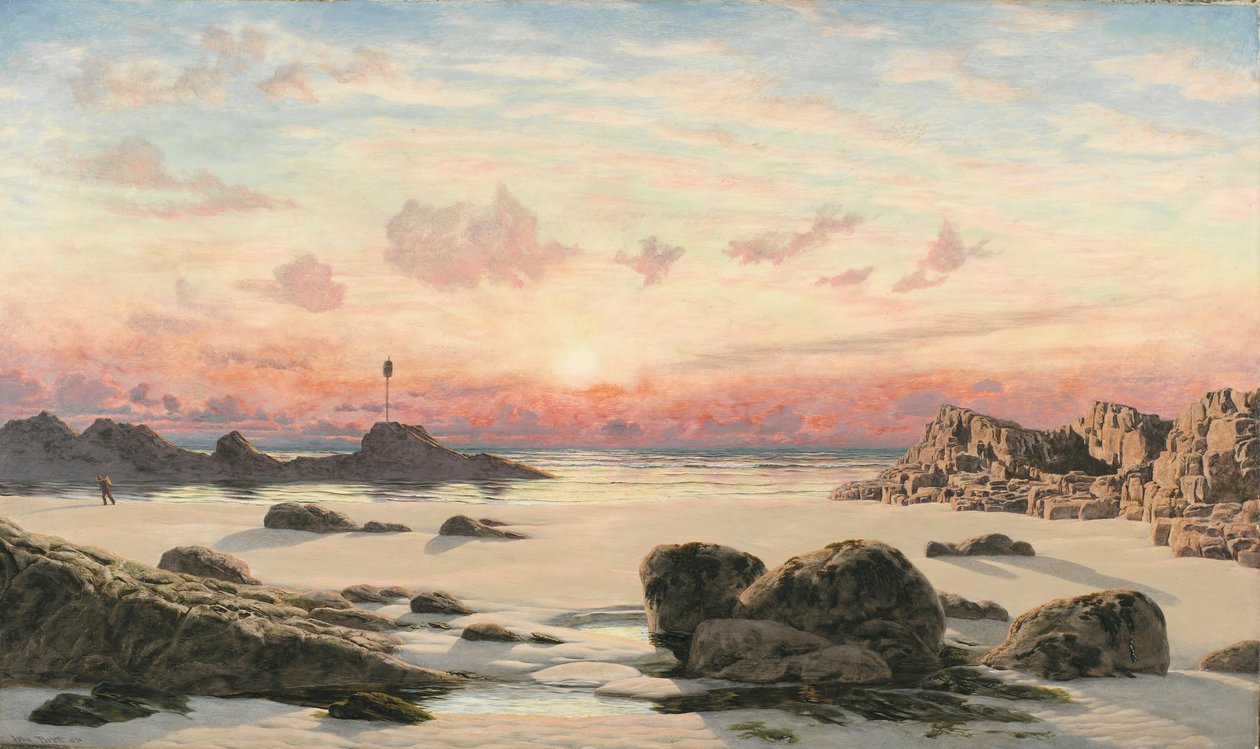 Spiagge di Bude al Tramonto, 1874 da John Brett
