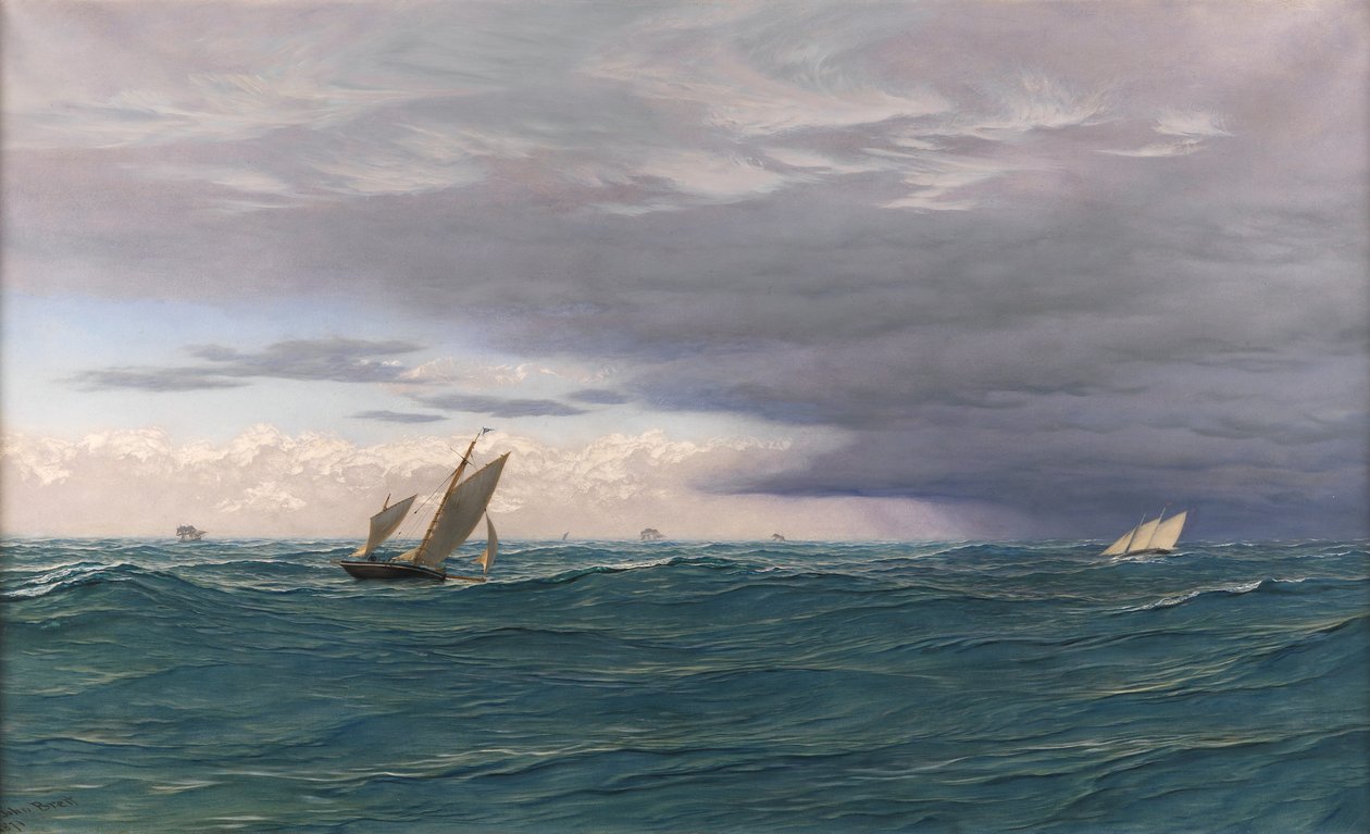Yacht in mare aperto, Mediterraneo da John Brett
