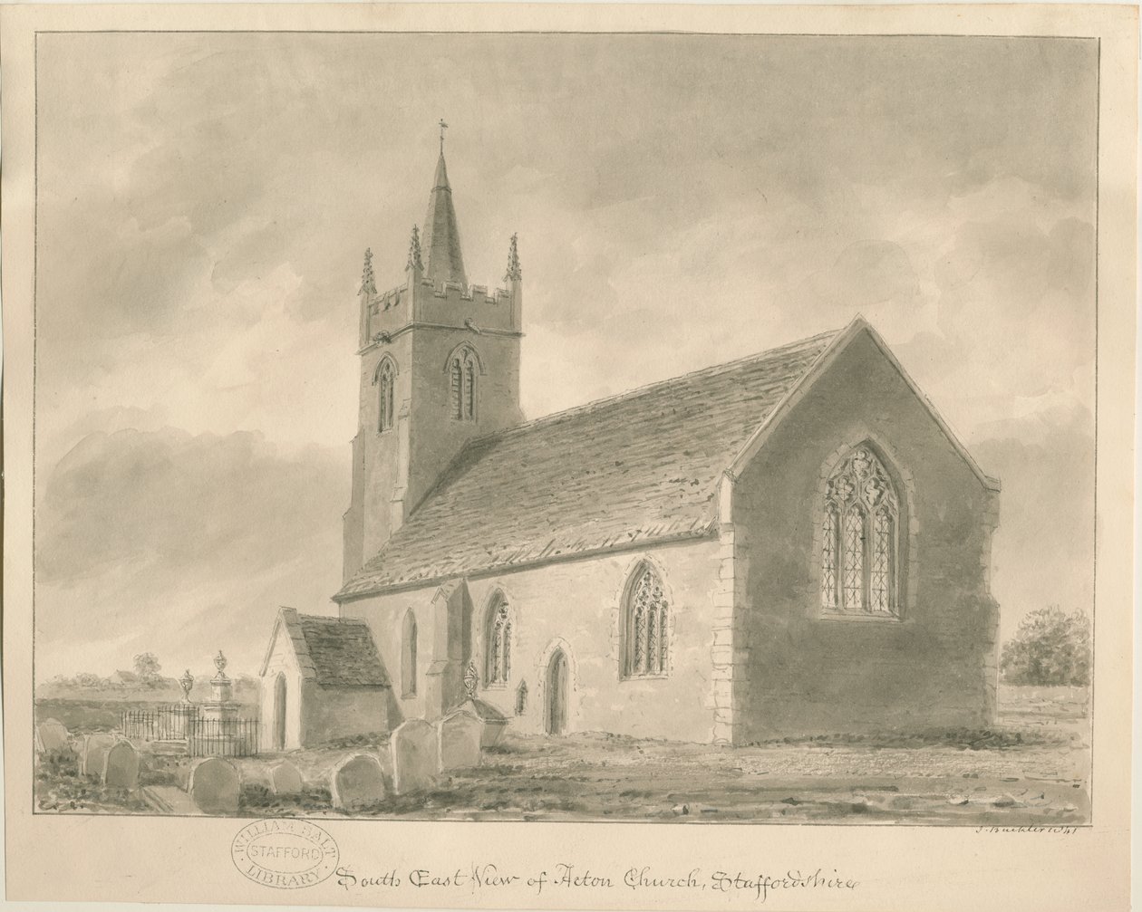 Acton Trussell Church da John Buckler