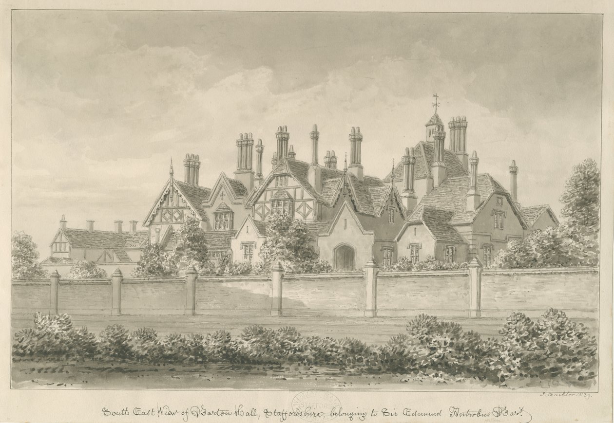 Barton under Needwood - Barton Hall da John Buckler