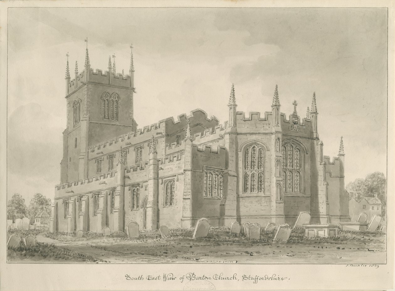 Chiesa di Barton under Needwood da John Buckler