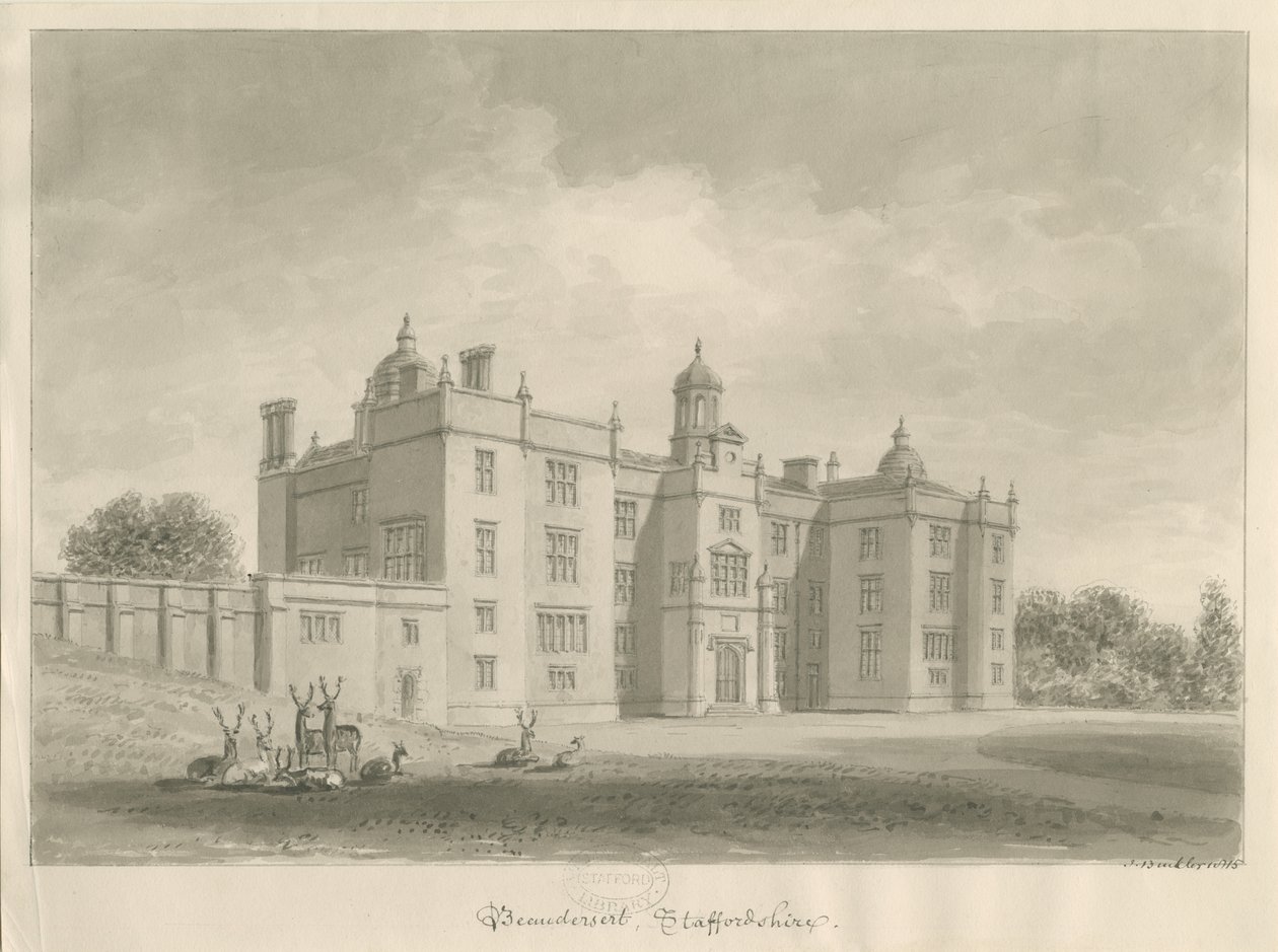 Beaudesert Hall e Parco da John Buckler