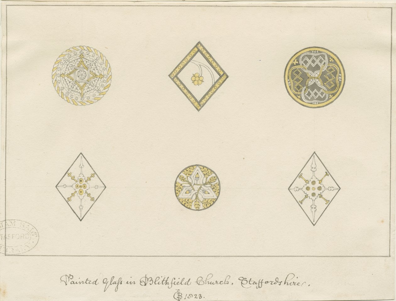 Chiesa di Blithfield - Vetro dipinto da John Buckler