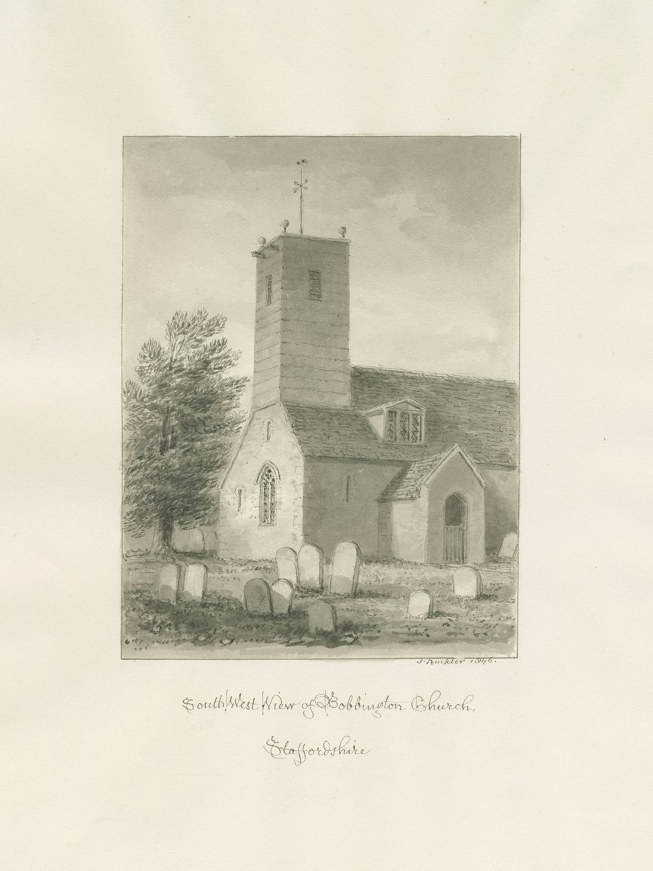 Chiesa di Bobbington da John Buckler