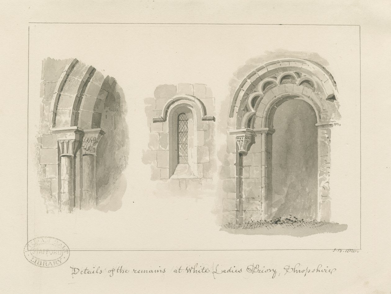 Brewood - Whiteladies Priory (Rovina) da John Buckler