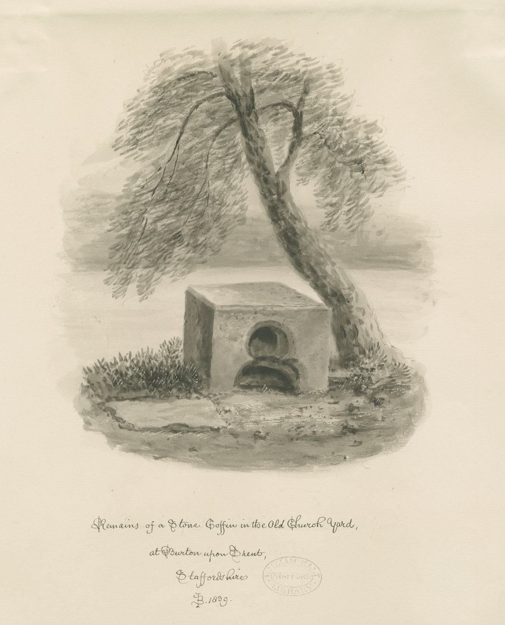 Burton-upon-Trent - Bara di pietra nel vecchio cimitero da John Buckler