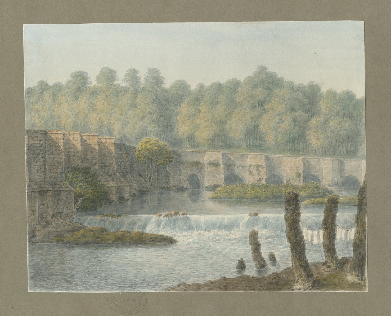 Burton-upon-Trent Bridge e città da John Buckler