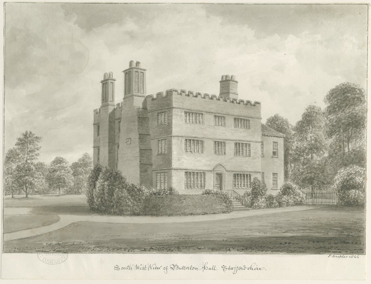 Butterton Hall da John Buckler