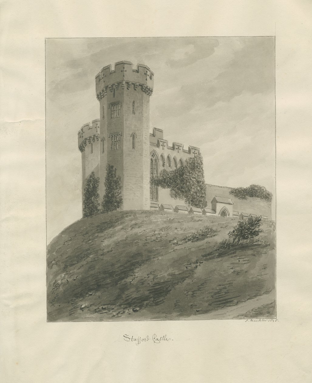Chiesa del Castello - Castello di Stafford da John Buckler