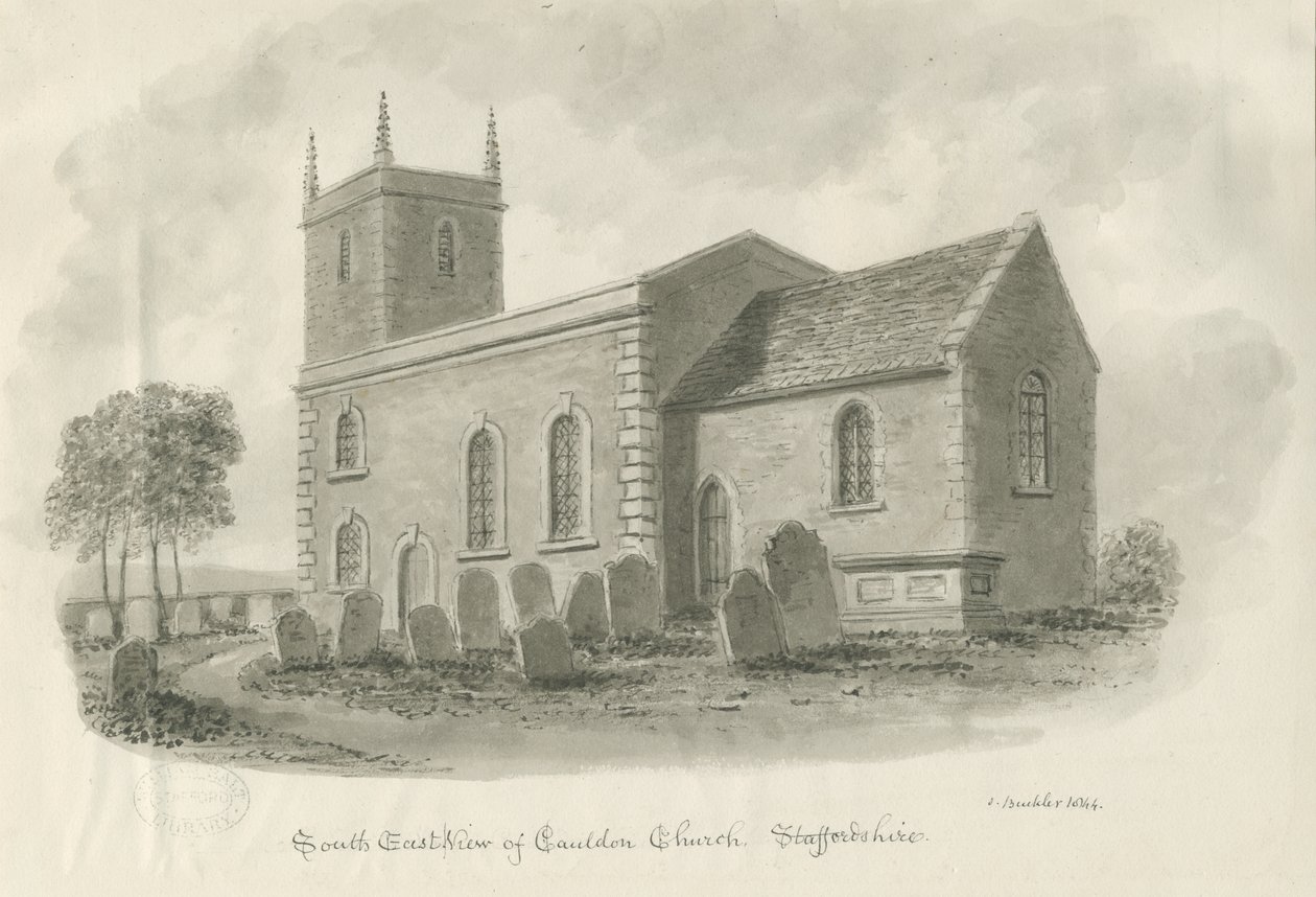 Chiesa di Cauldon da John Buckler