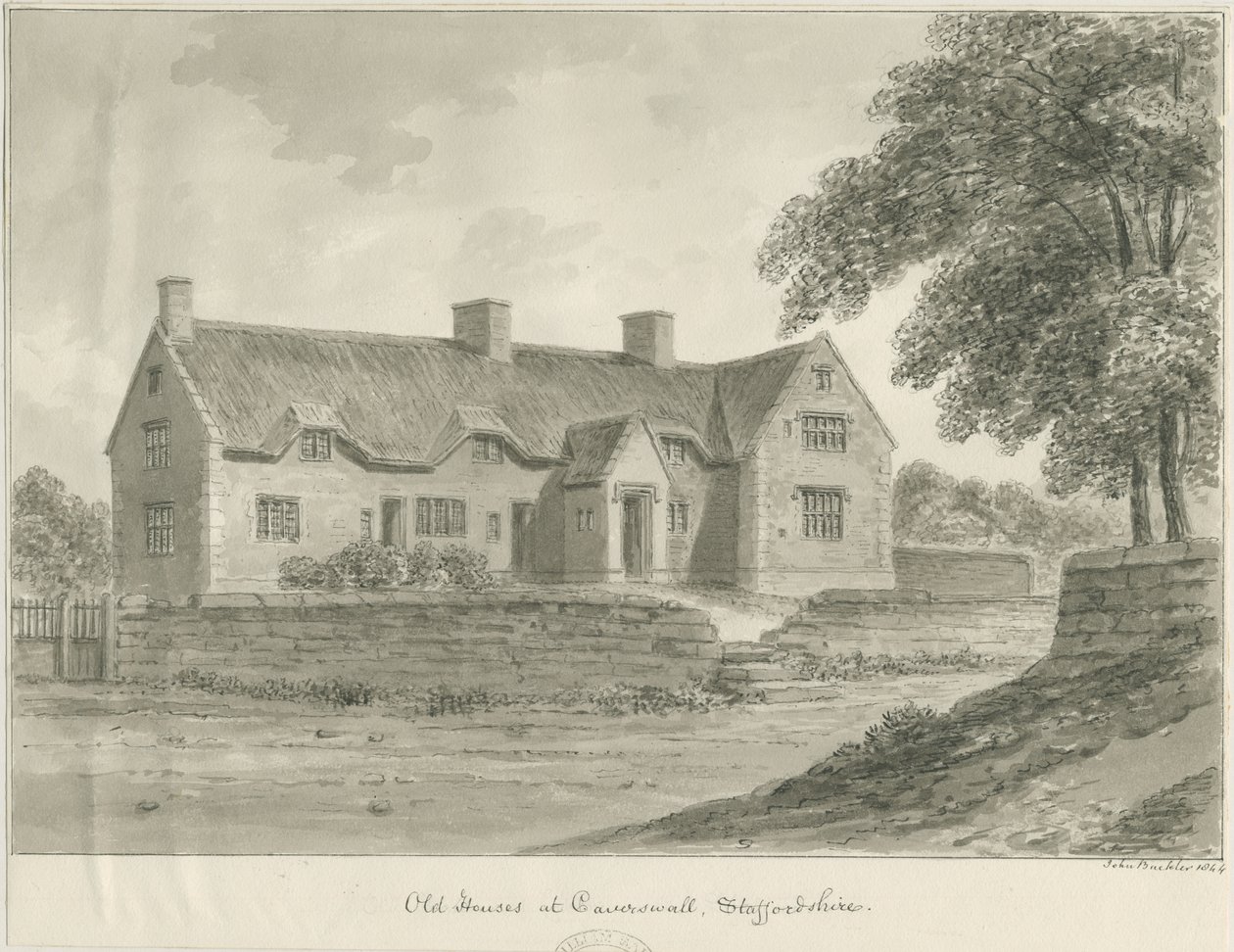 Caverswall Village - Vecchie case da John Buckler