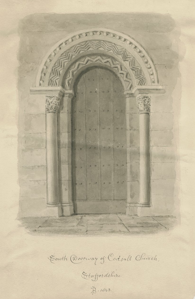 Chiesa di Codsall - Porta Sud da John Buckler