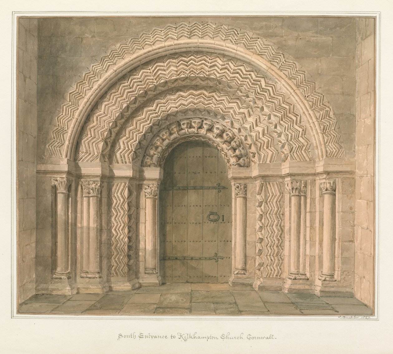 Cornovaglia - Chiesa di Kilkhampton da John Buckler