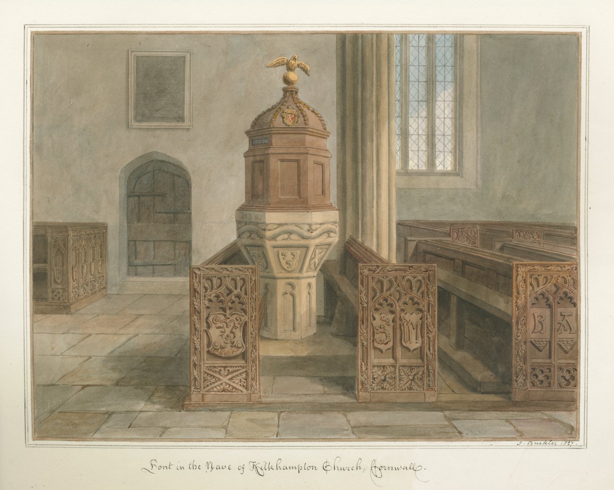 Cornovaglia - Chiesa di Kilkhampton da John Buckler