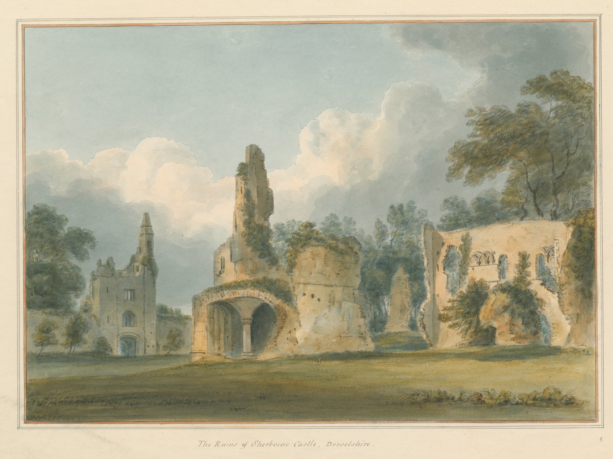 Dorset - Sherborne - Rovine del castello, 1802 da John Buckler