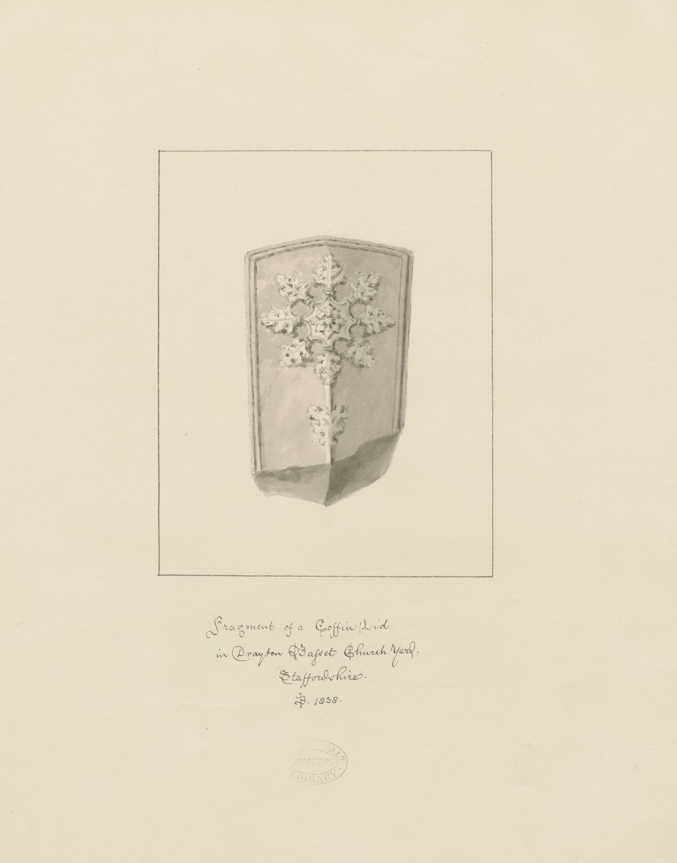 Drayton Bassett - Coperchio della Bara da John Buckler