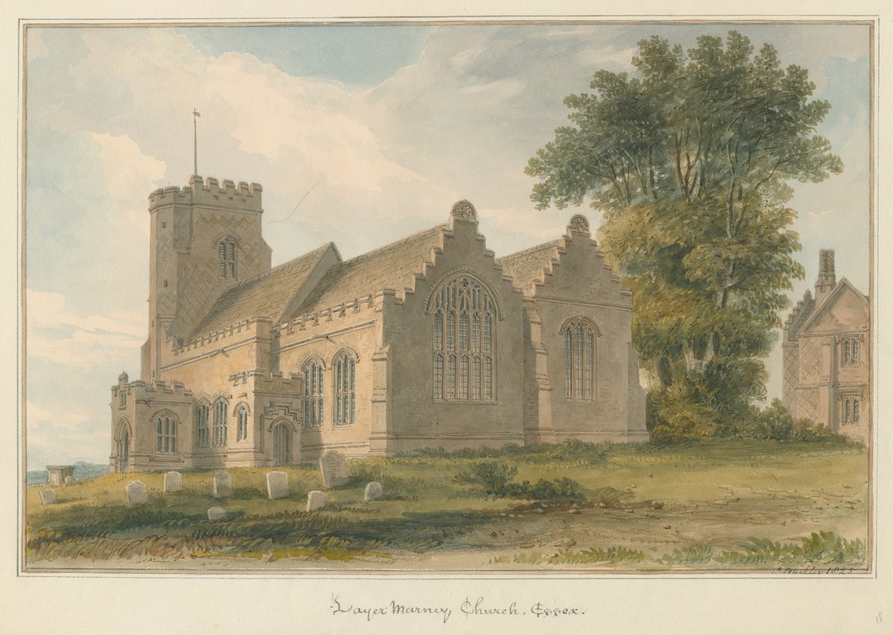 Essex - Chiesa di Layer Marney, 1825 da John Buckler