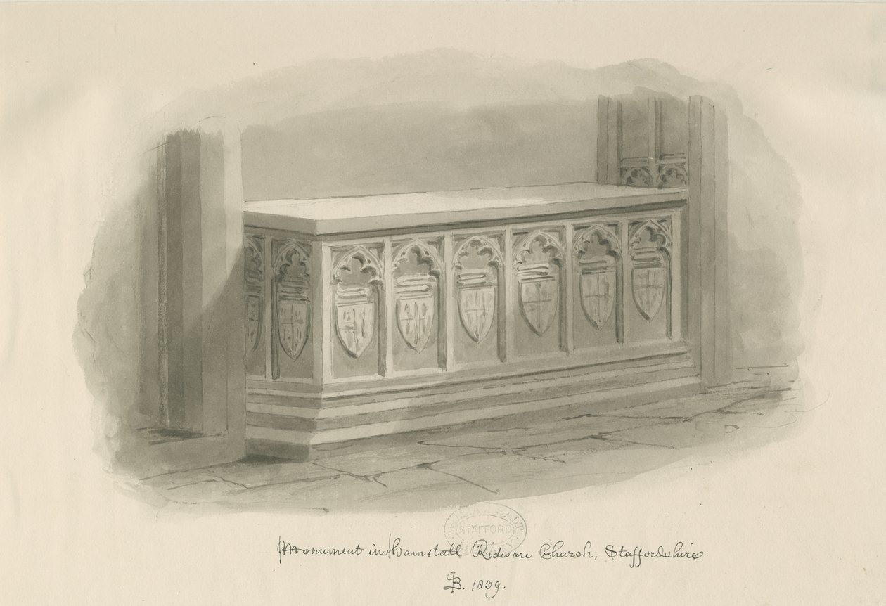 Hamstall Ridware Church - Monumento da John Buckler