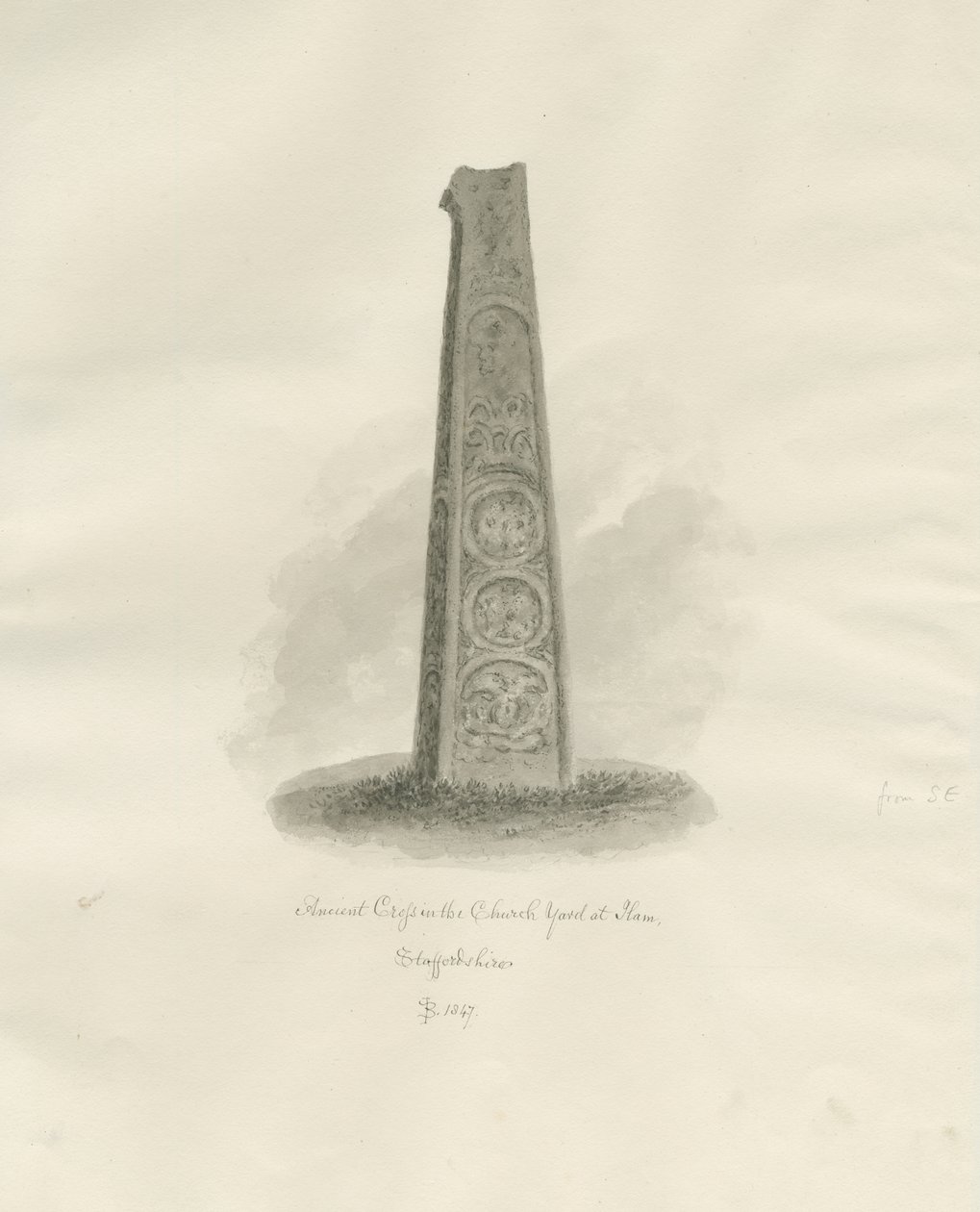 Chiesa di Ilam - Croce Antica da John Buckler
