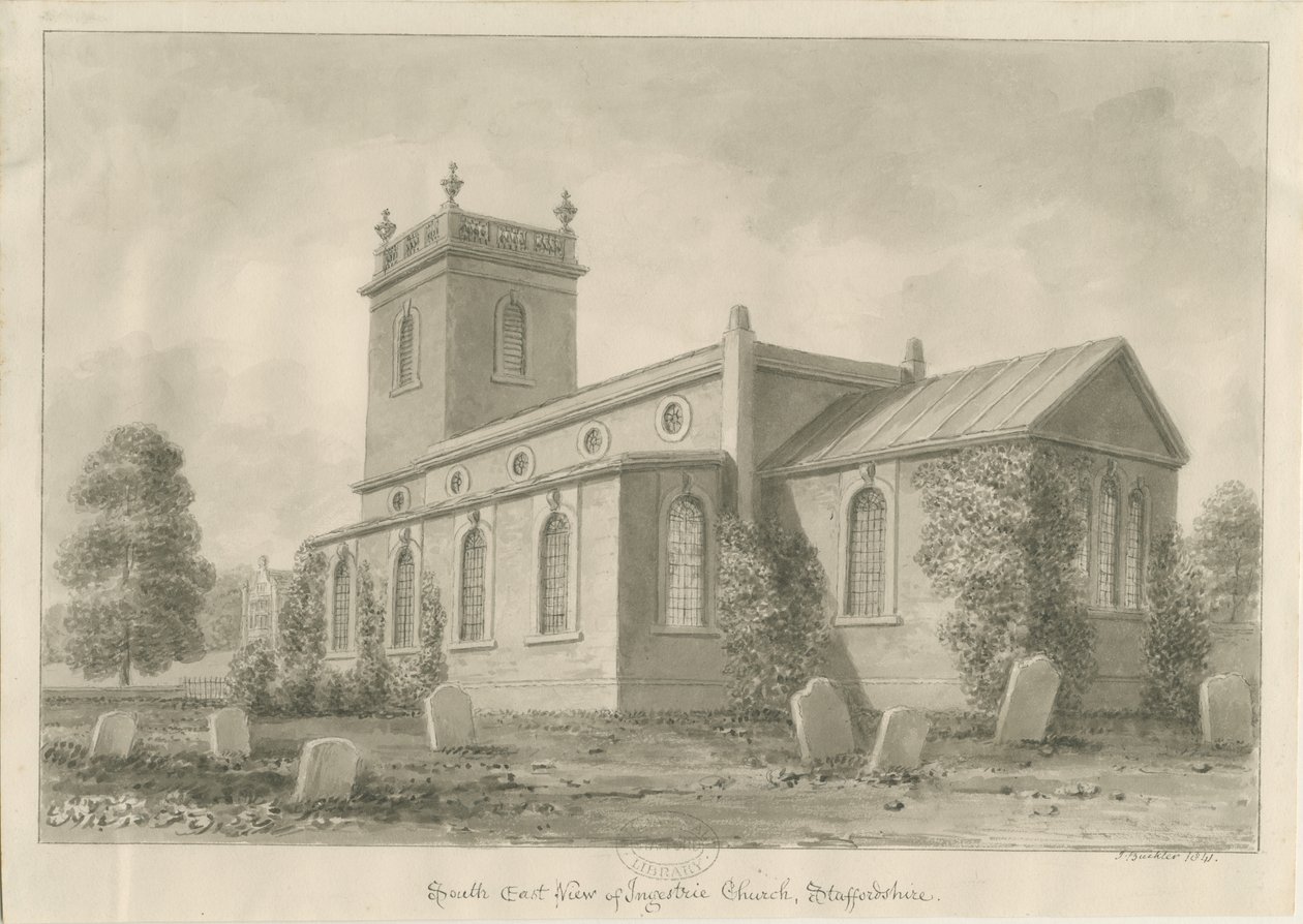 Chiesa di Ingestre da John Buckler
