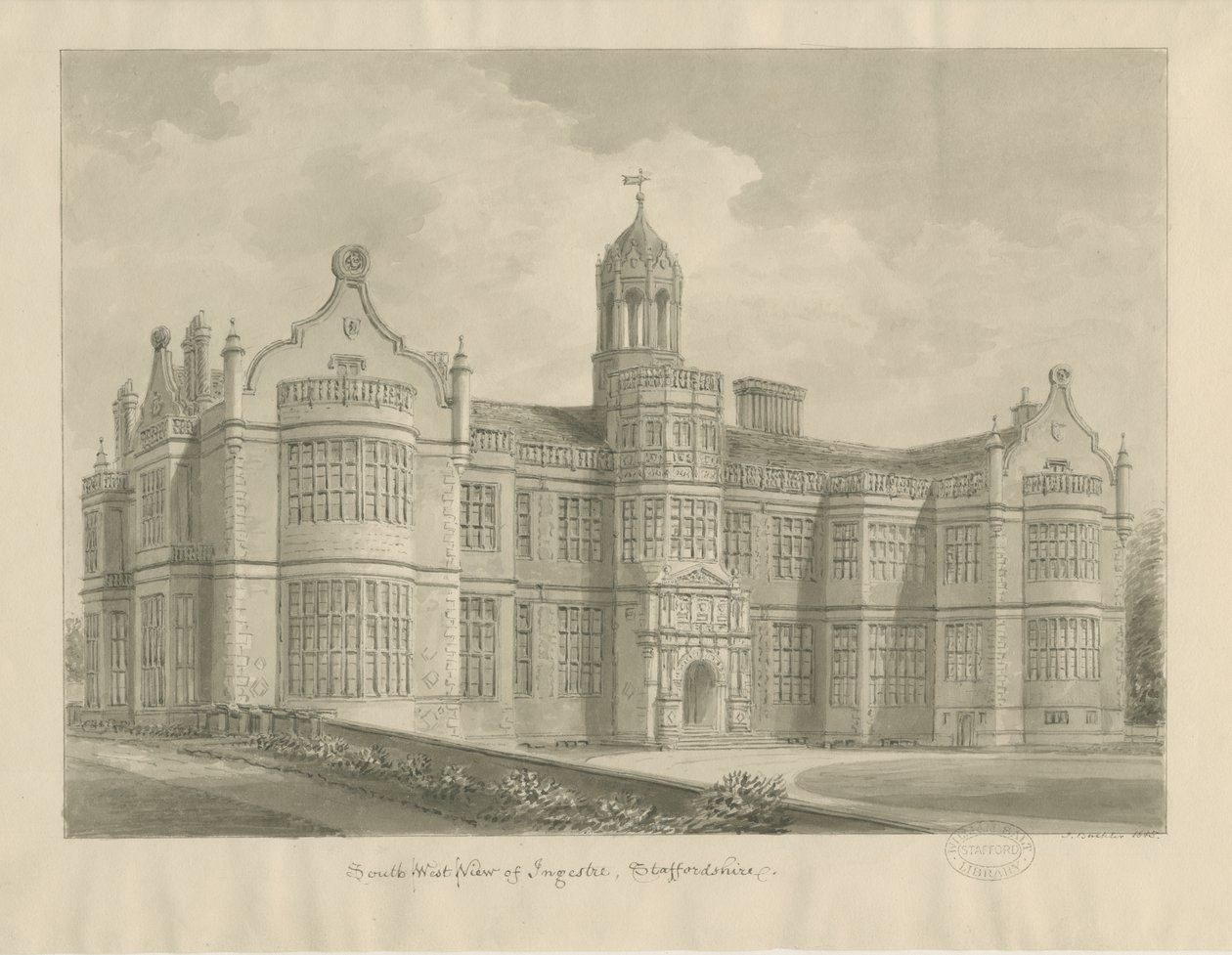 Ingestre Hall da John Buckler