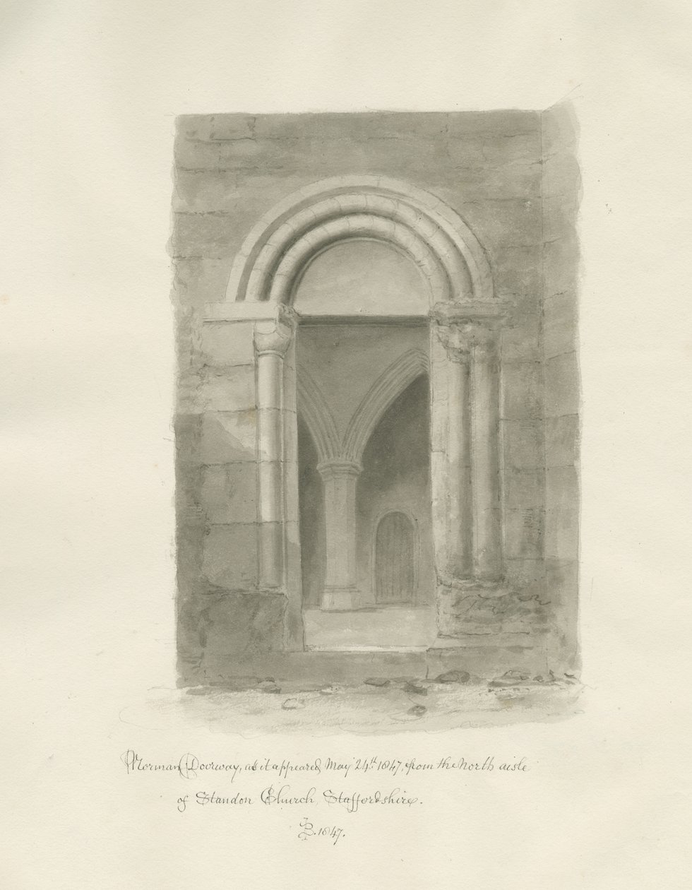Interno della Chiesa di Standon da John Buckler