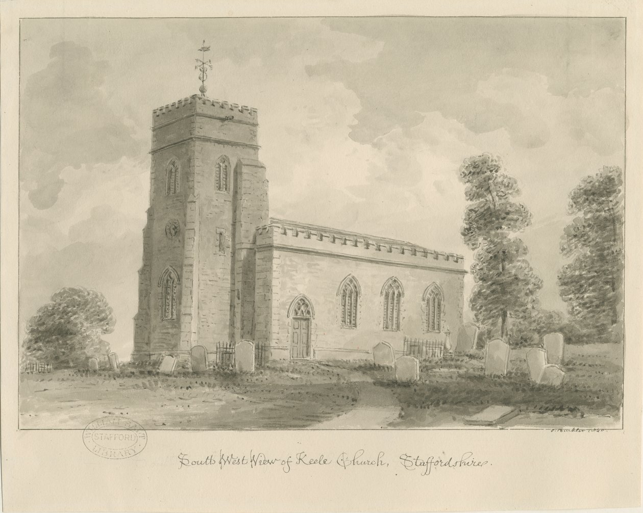 Chiesa di Keele da John Buckler